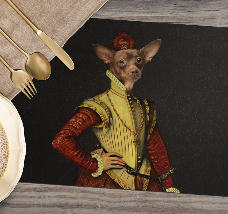 Set de table chien aristocrate personnalisé - TenStickers