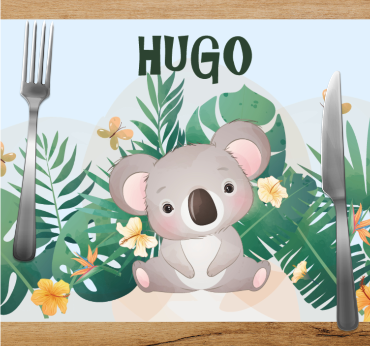 Set de table design enfant Koala mignon garçon - TenStickers
