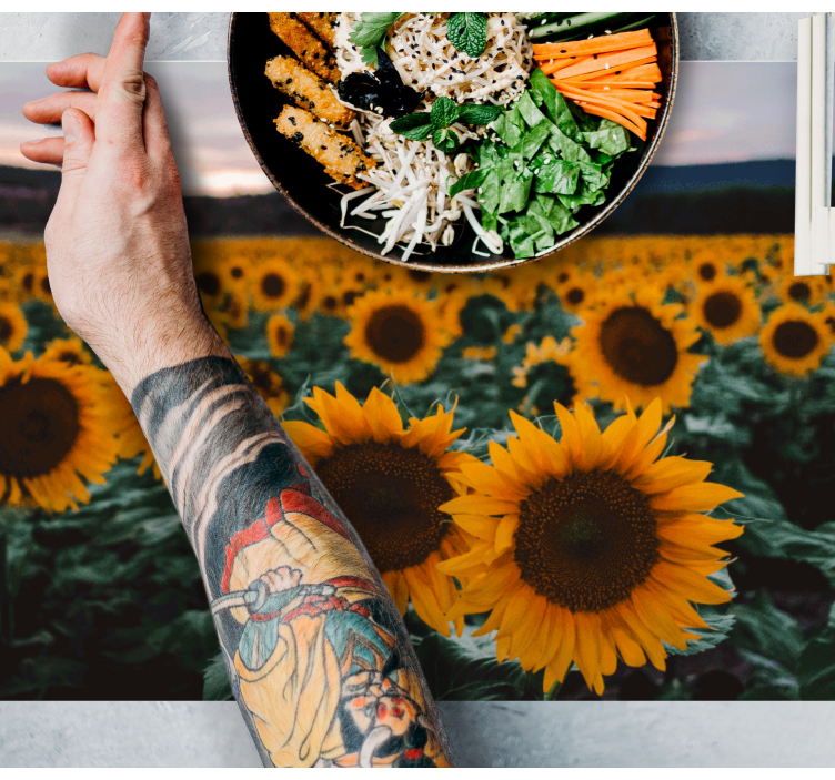 Set de table design elegant Champ de tournesol - TenStickers