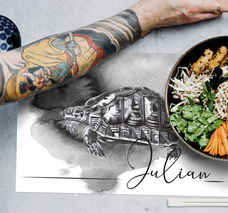 Set de table tortue dessinée main - TenStickers