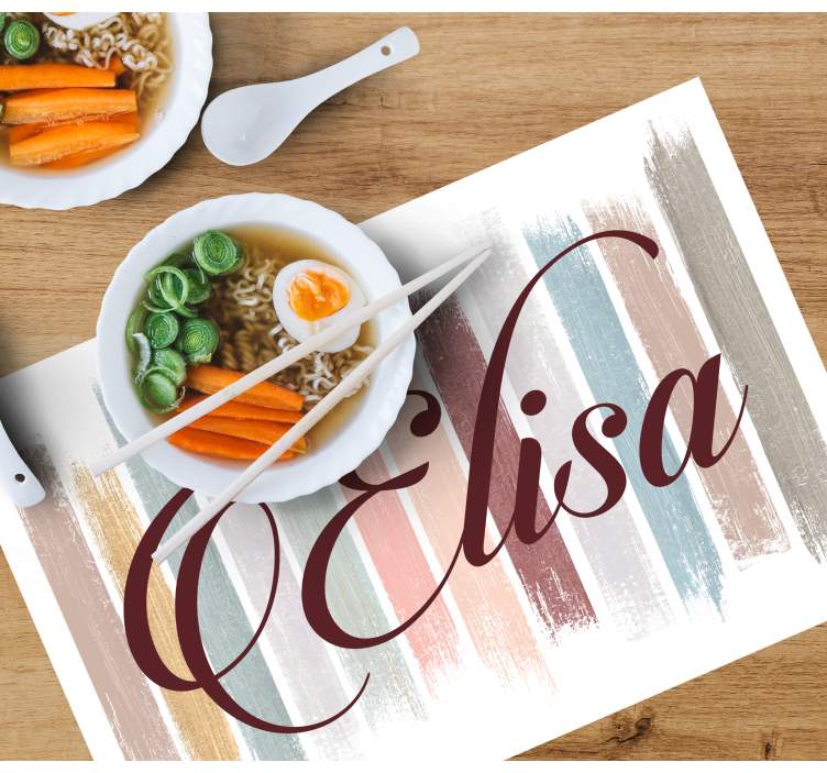 Set de table original personnalisable coups de pinceau - TenStickers