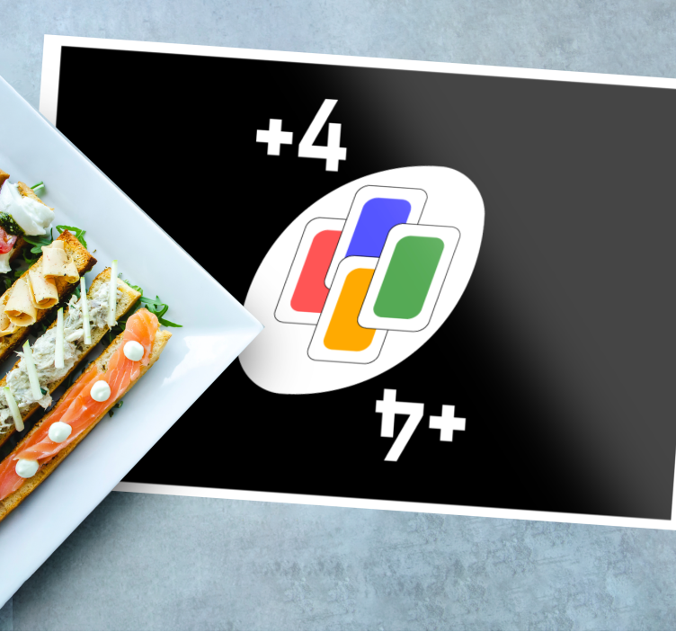 Set de table original carte Uno spéciale multicolore - TenStickers