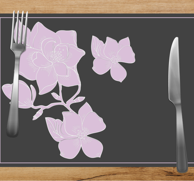 Set de table original fleurs de magnolia - TenStickers