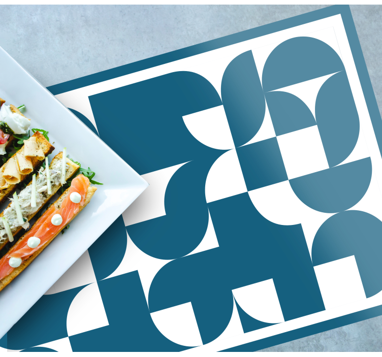 Set de table forme original Style géométrique cercle bleu - TenStickers