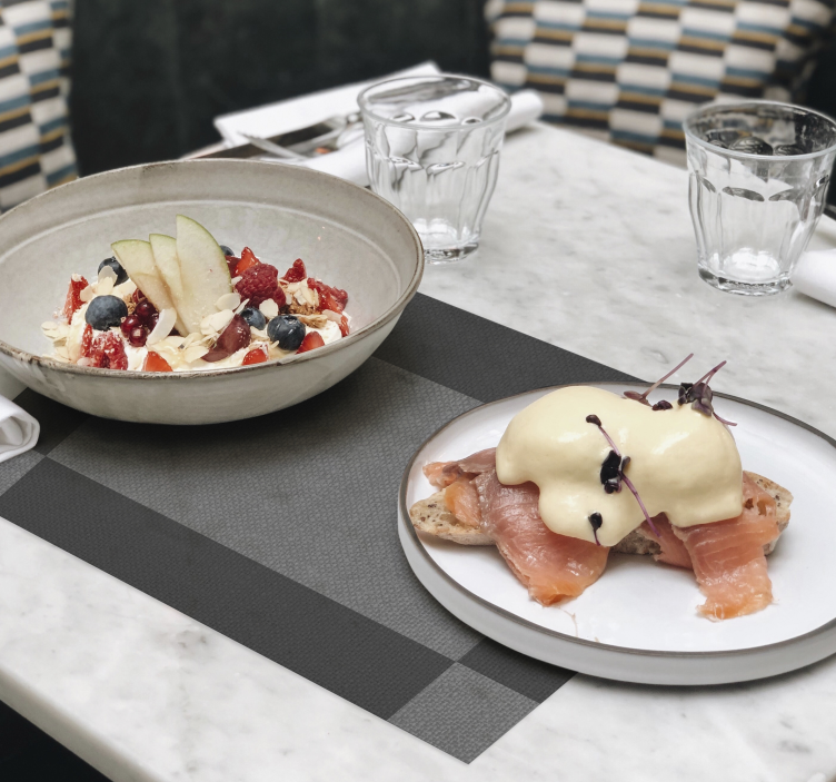 Set de table gris effet texturé - TenStickers