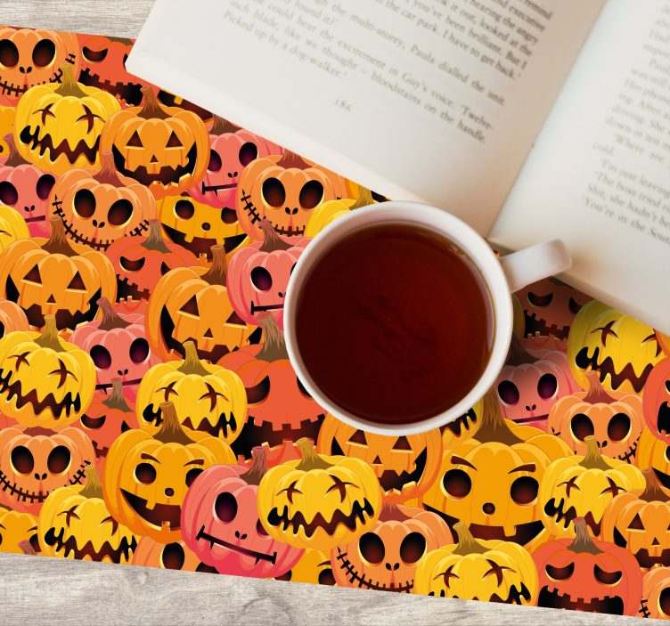Set de table halloween collection d'art de citrouilles - TenStickers