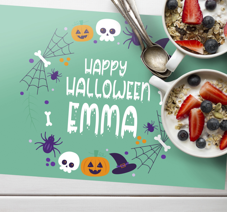 Set de table halloween design thématique halloween - TenStickers