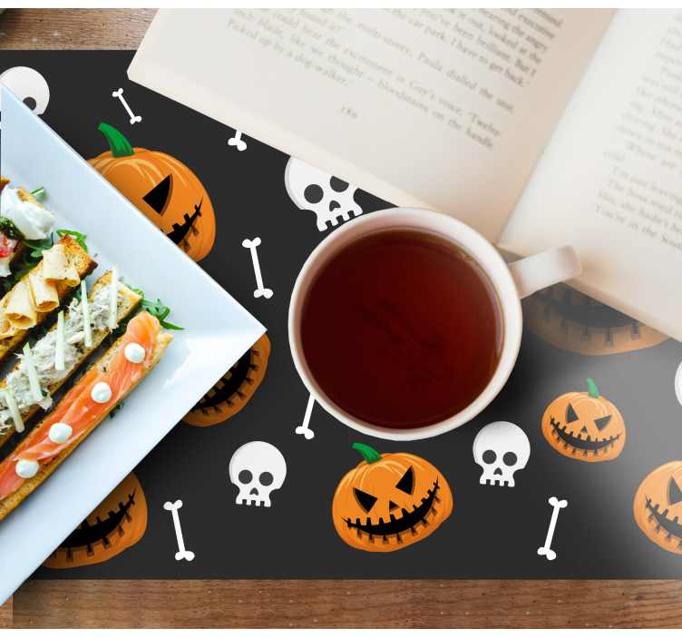 Set de table halloween motif citrouille - TenStickers