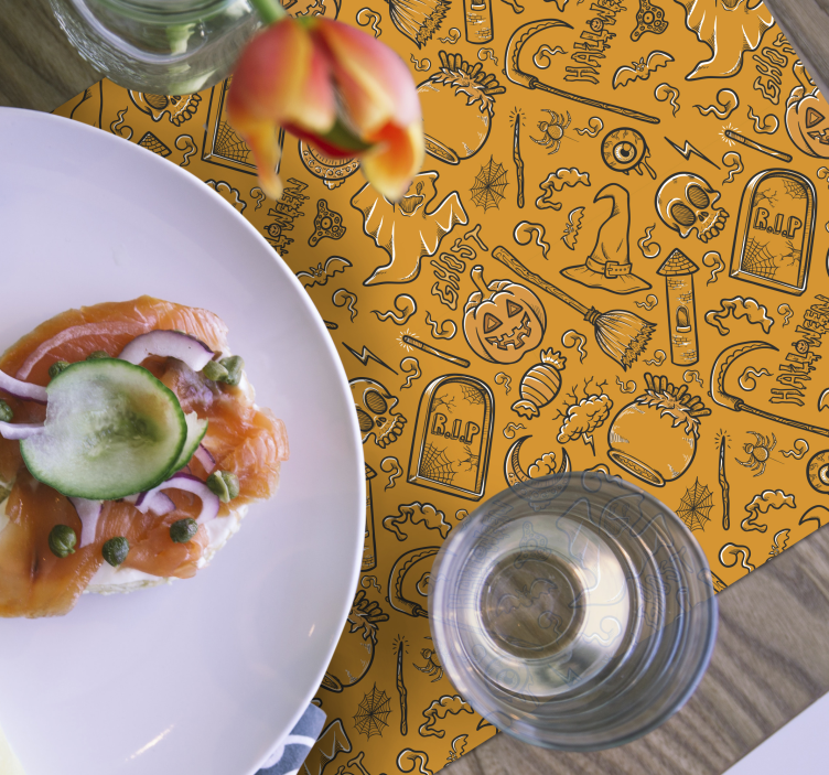 Set de table halloween motifs d'halloween effrayants - TenStickers