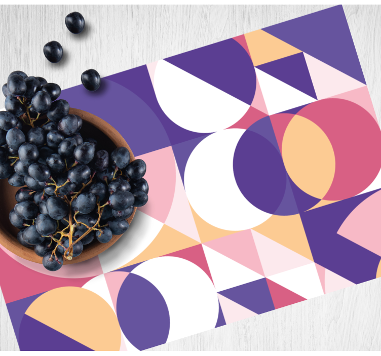 Set de table moderne agencement coloré géométrique - TenStickers