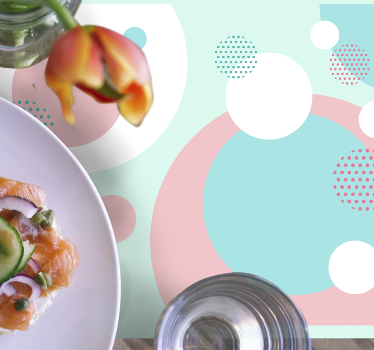 Set de table moderne blocs de couleurs géométriques - TenStickers