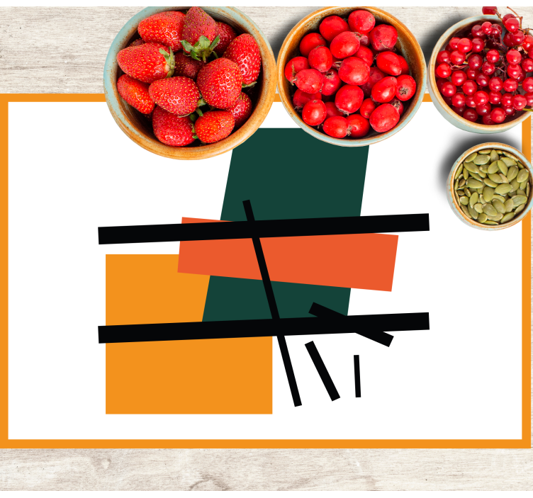 Set de table moderne blocs géométriques abstraits - TenStickers