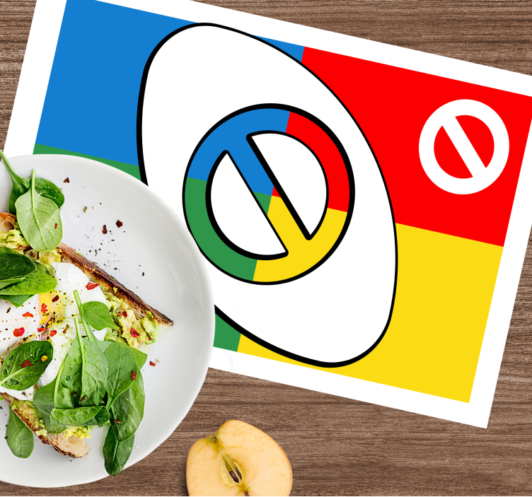 Set de table moderne forme colorée abstraite - TenStickers