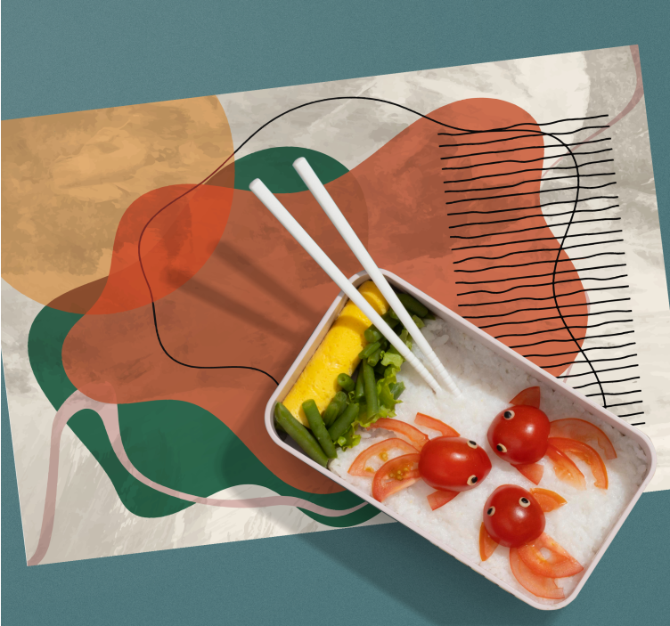 Set de table moderne formes abstraites vibrantes - TenStickers