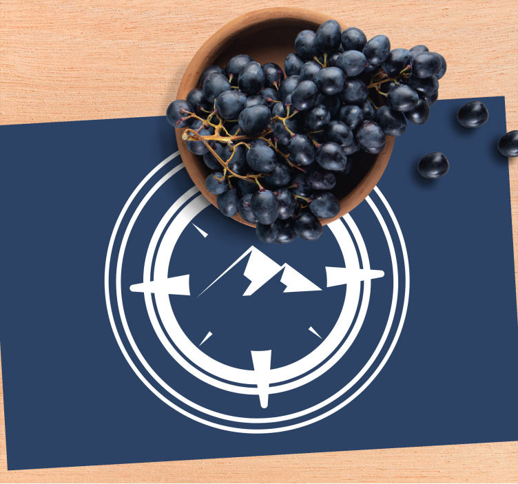 Set de table moderne graphique boussole montagne - TenStickers