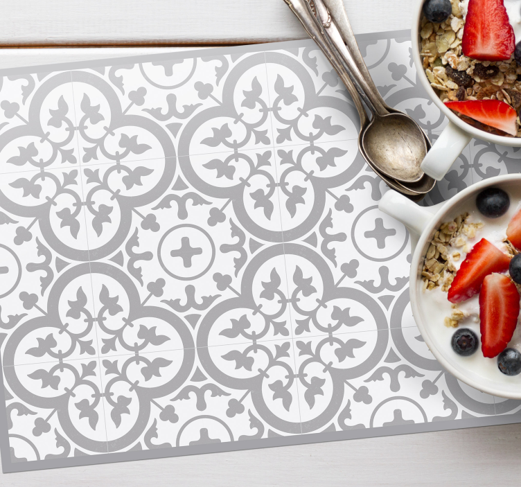 Set de table moderne motif carreaux sophistiqué - TenStickers
