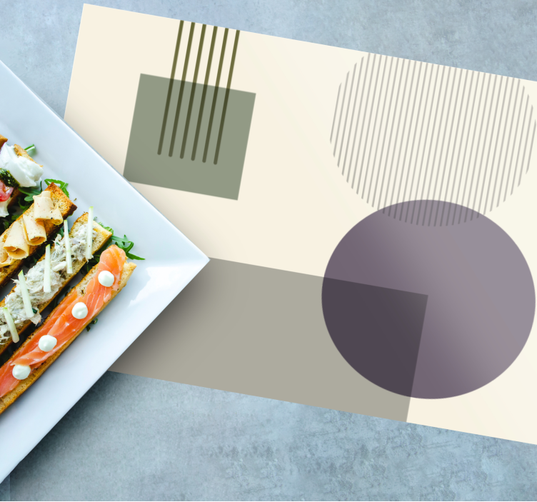 Set de table moderne motif de formes géométriques - TenStickers