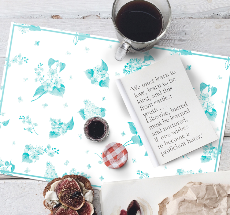 Set de table moderne motif floral - TenStickers