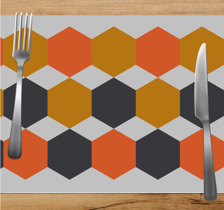 Set de table moderne motif hexagonal - TenStickers