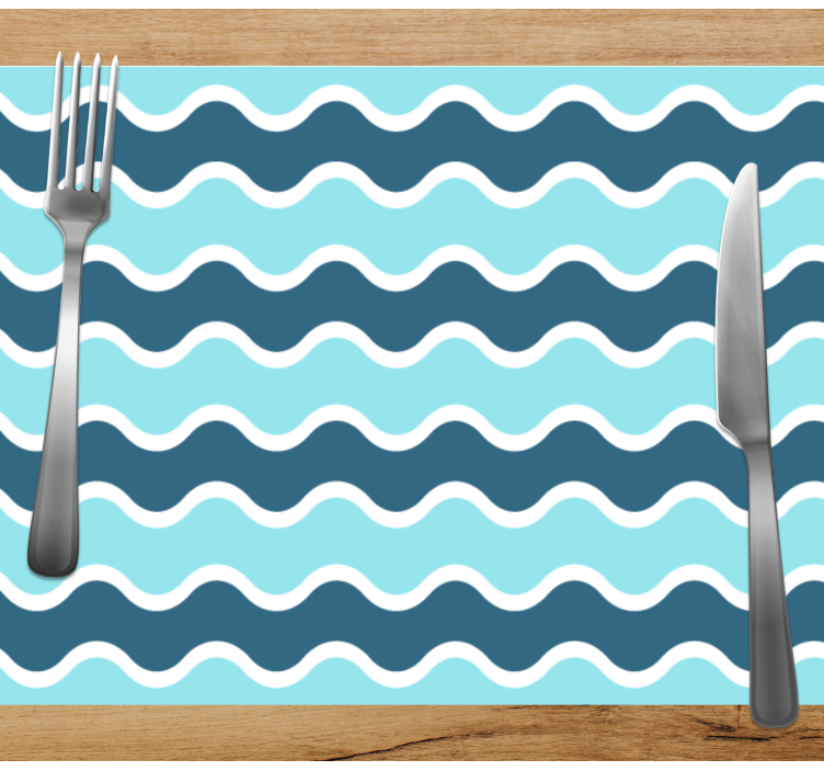 Set de table moderne motif lignes ondulées - TenStickers