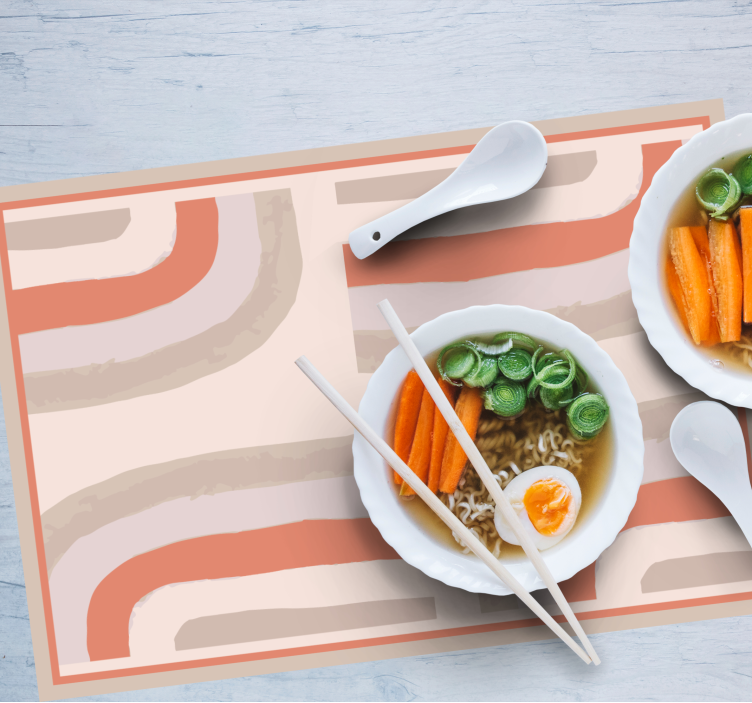 Set de table moderne motifs courbés colorés - TenStickers