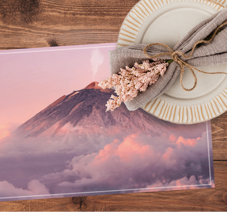 Set de table moderne paysage de montagne volcanique - TenStickers