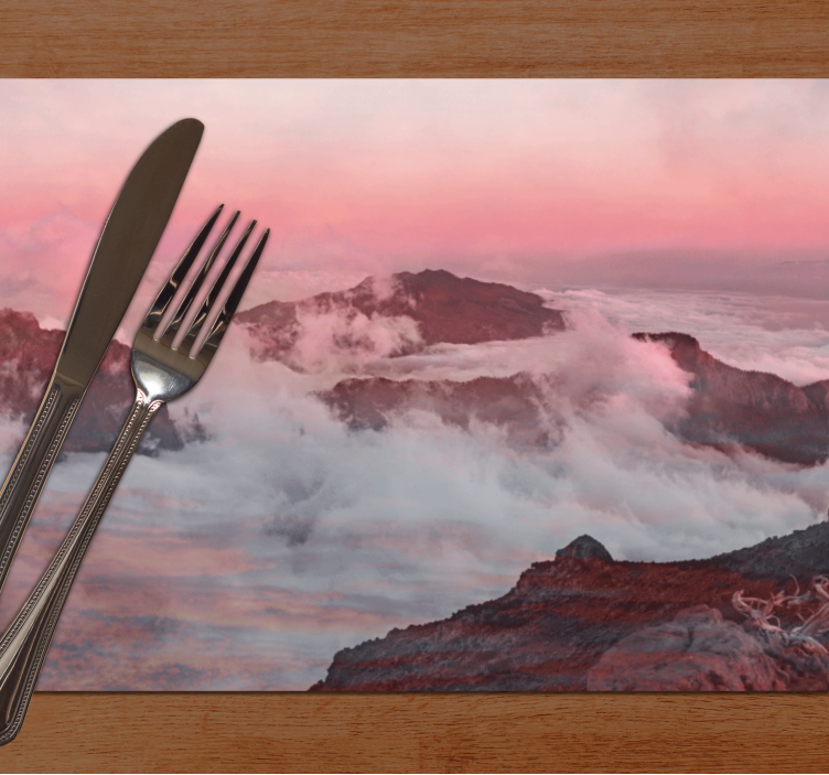 Set de table moderne paysage de montagnes - TenStickers
