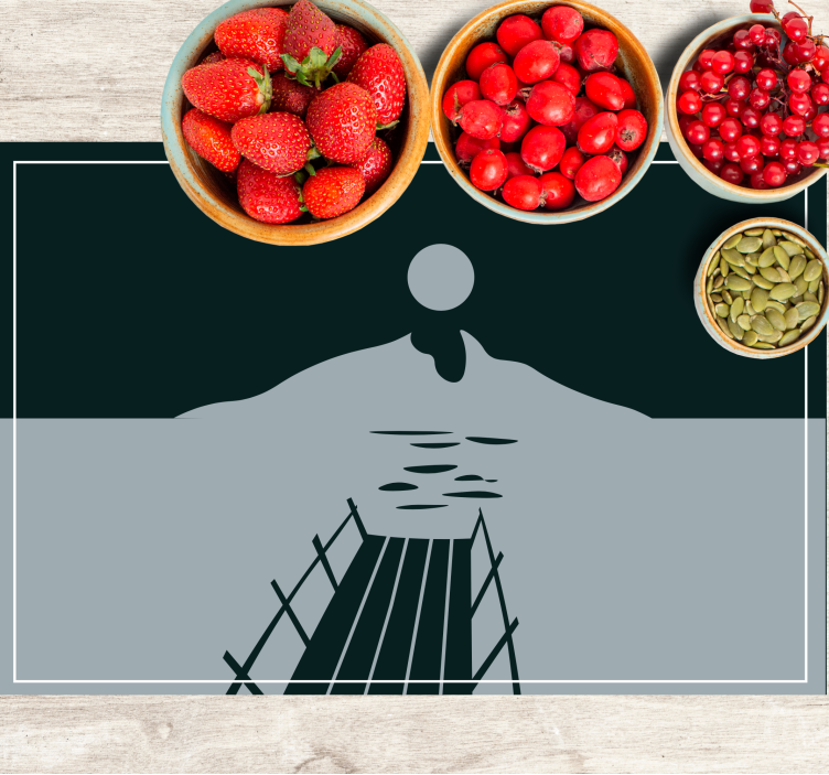 Set de table moderne pont sur l'eau - TenStickers