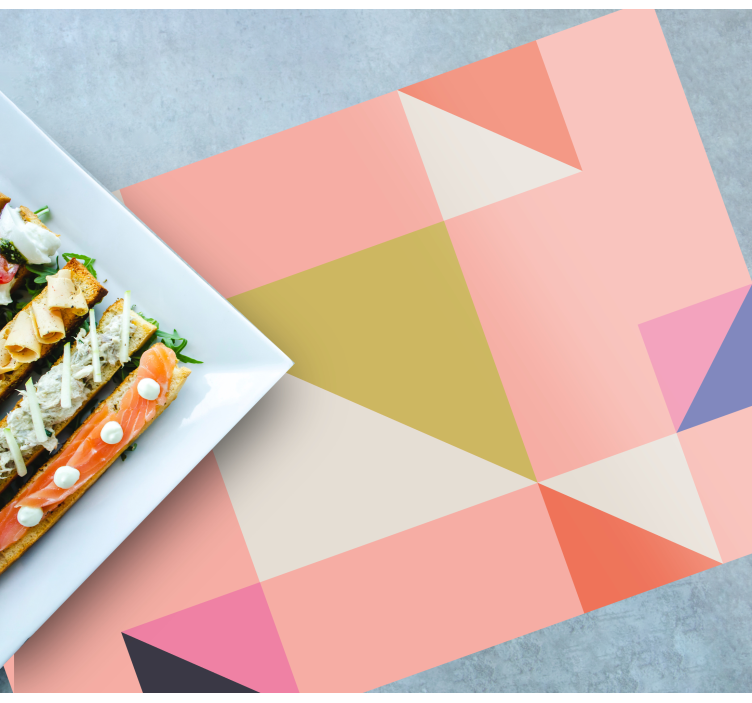 Set de table moderne sections de couleurs géométriques - TenStickers