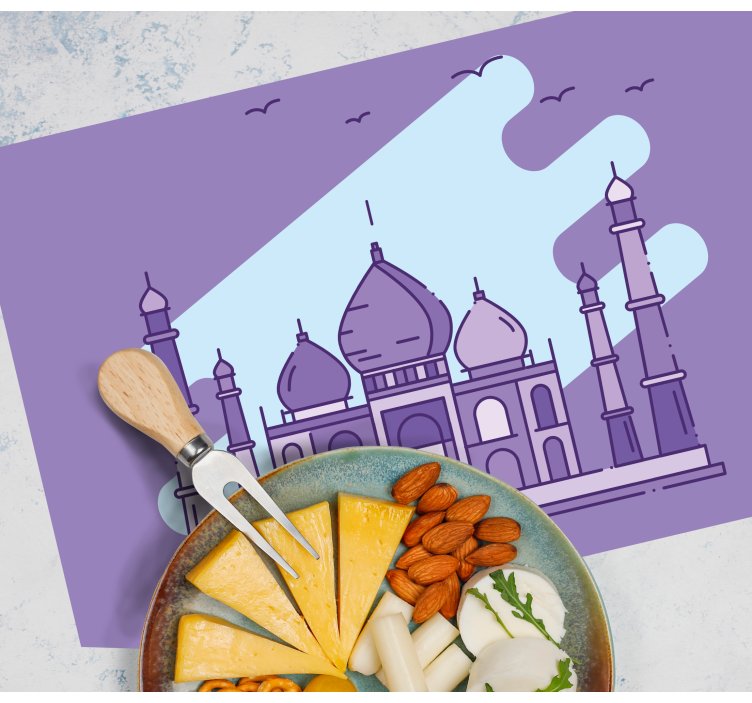 Set de table moderne silhouette du taj mahal - TenStickers