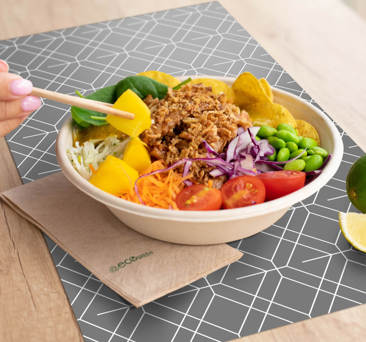 Set de table moderne surface géométrique stylée - TenStickers