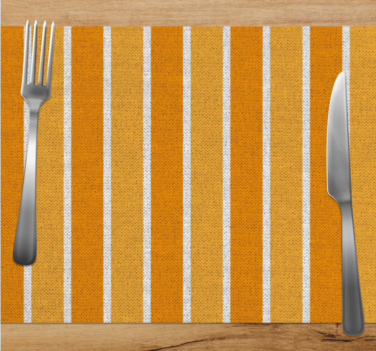 Set de table moderne surface rayée orange - TenStickers