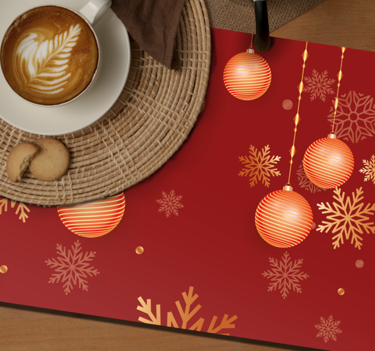 Set de table noël boules décoratives de fête - TenStickers
