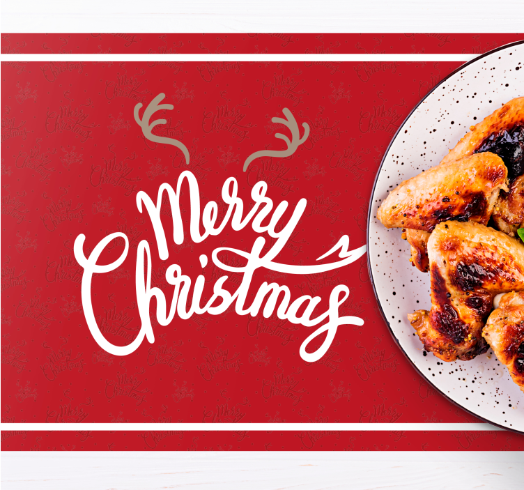 Set de table noël joyeuses salutations de noël - TenStickers