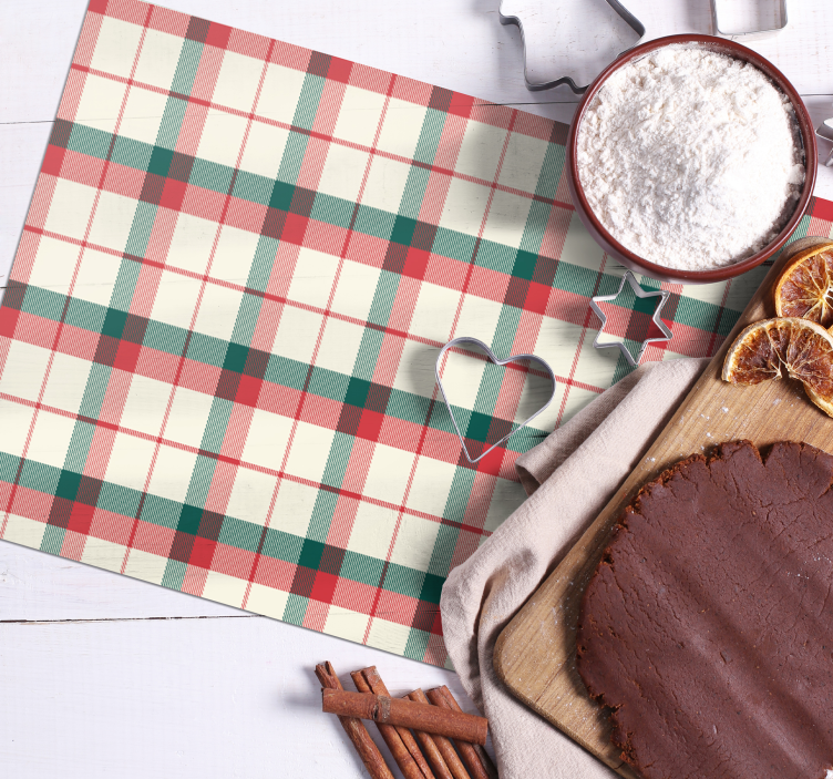 Set de table Noël motif écossais - TenStickers