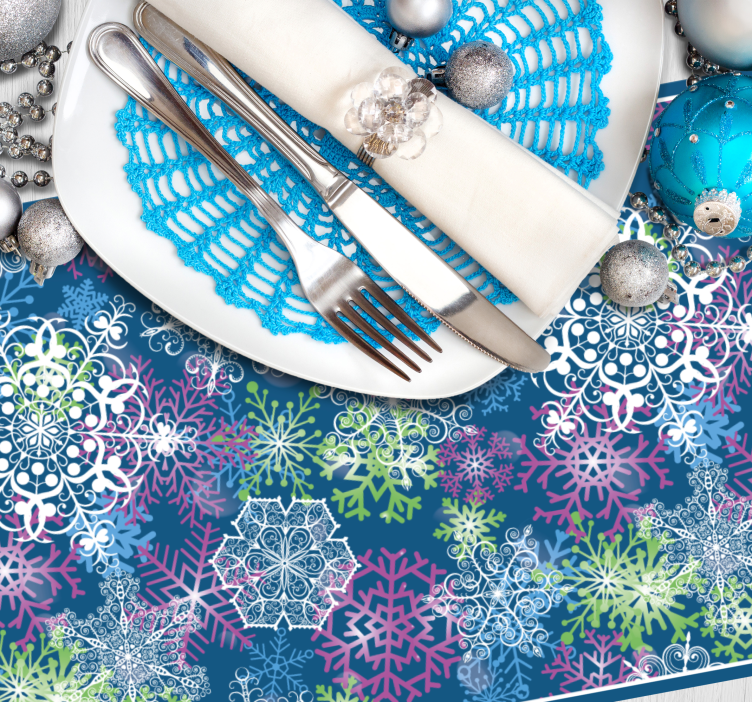 Set de table noël motif flocon d'hiver - TenStickers