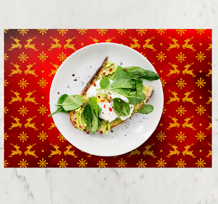 Set de table noël motif renne rouge - TenStickers