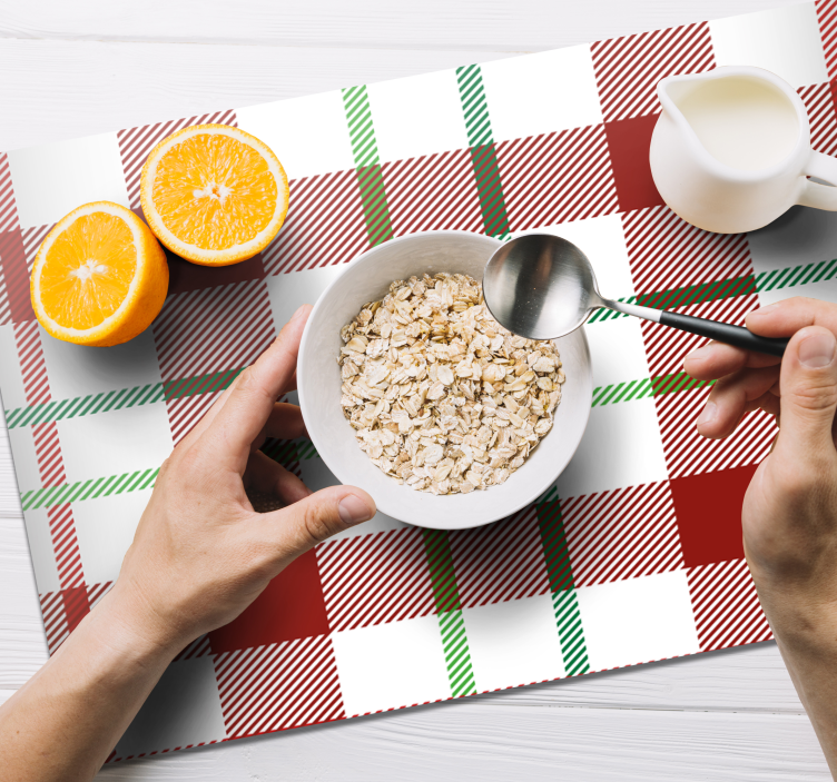 Set de table noël motif tartan - TenStickers