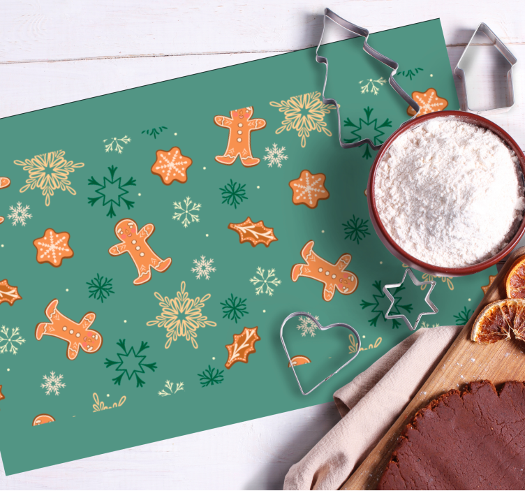 Set de table noël motifs de biscuits en pain d'épice - TenStickers