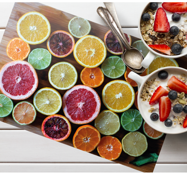 Set de table original arrangement de fruits agrumes - TenStickers