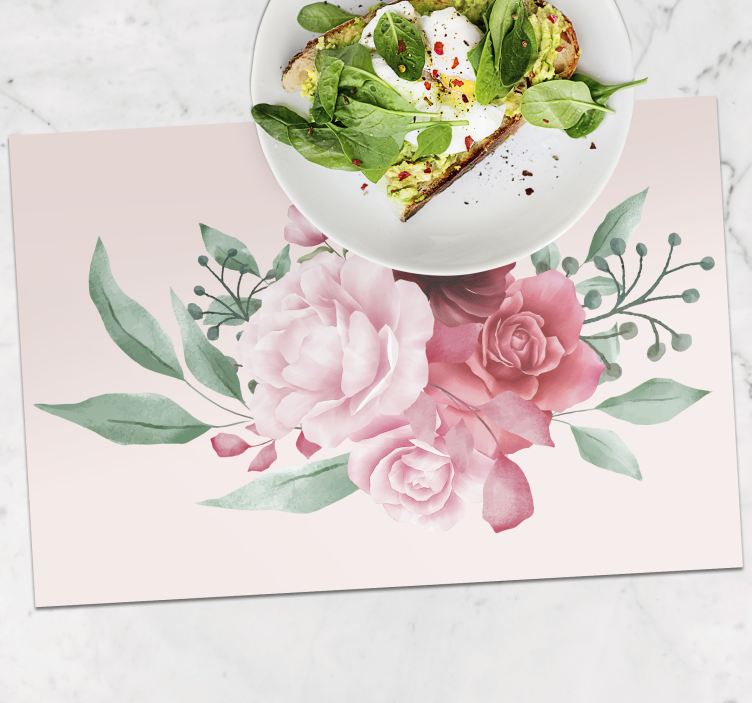 Set de table original arrangement floral - TenStickers