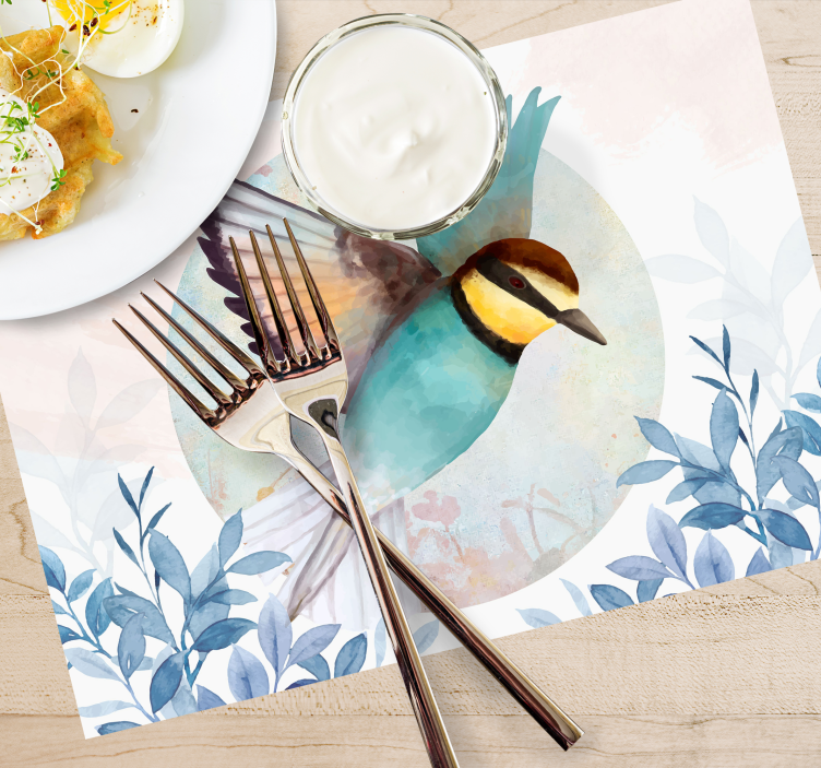 Set de table original art aviaire vibrant - TenStickers