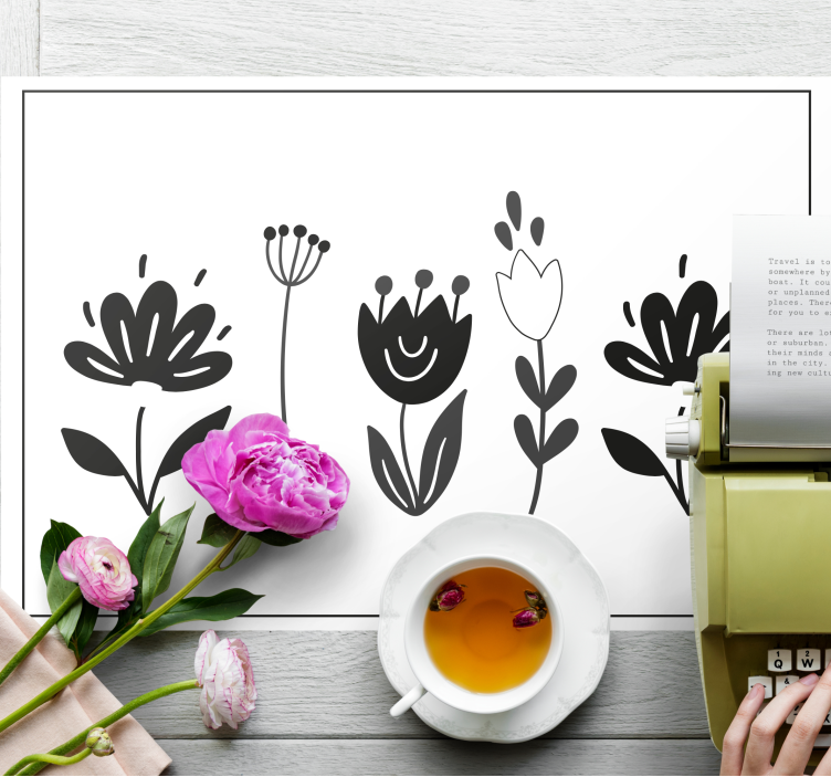 Set de table original art floral en ligne - TenStickers