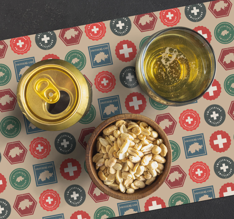 Set de table original avec autocollants drapeau suisse - TenStickers