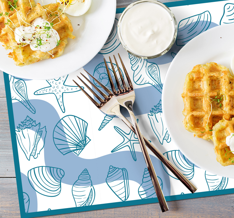 Set de table original collection motifs coquillages - TenStickers