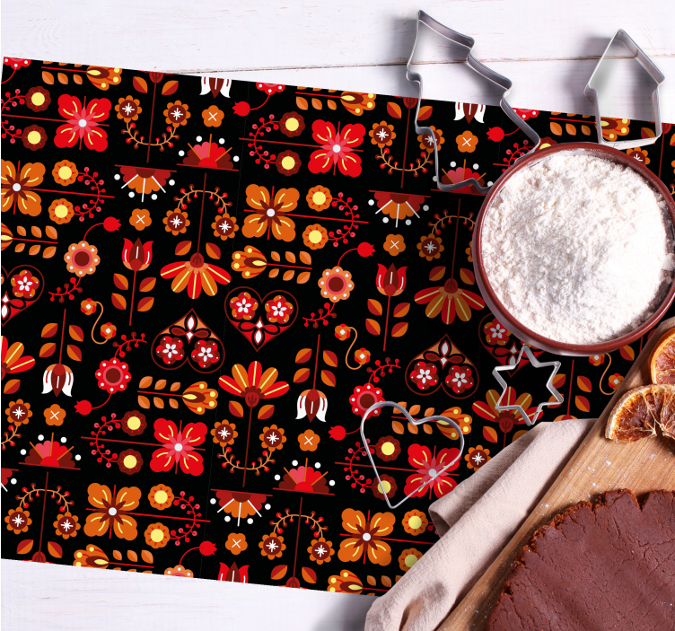 Set de table original composition botanique vive - TenStickers