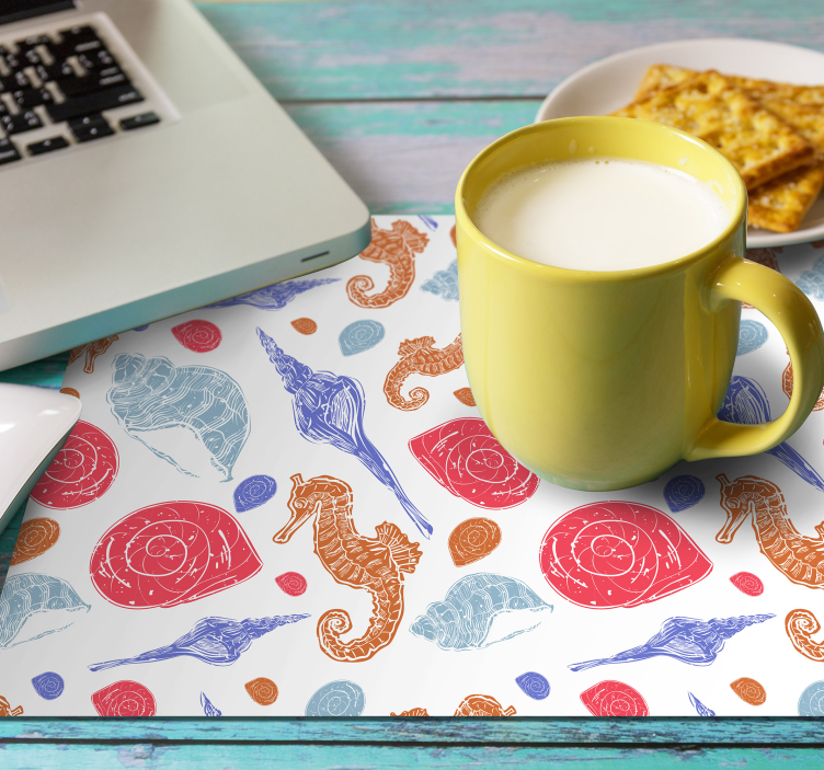 Set de table original coquillages et hippocampes - TenStickers