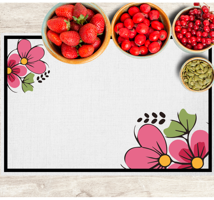 Set de table original design floral - TenStickers