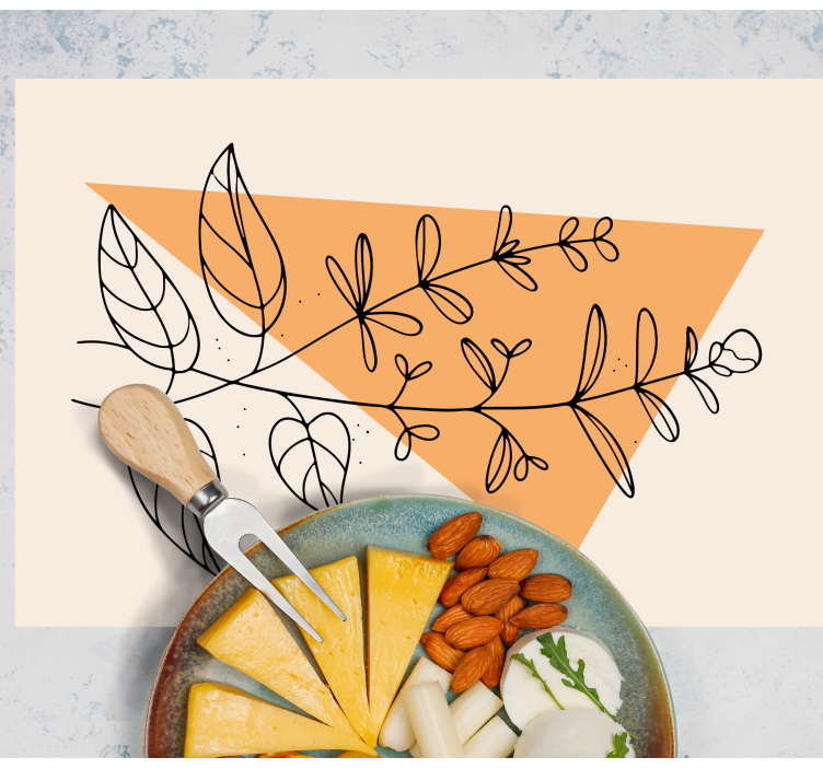 Set de table original design floral abstrait - TenStickers