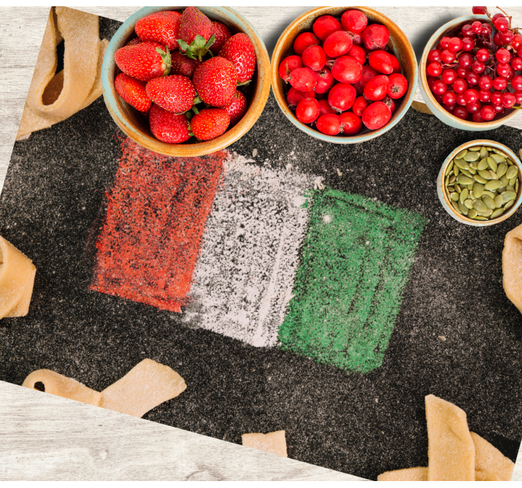 Set de table original drapeau italien culinaire - TenStickers